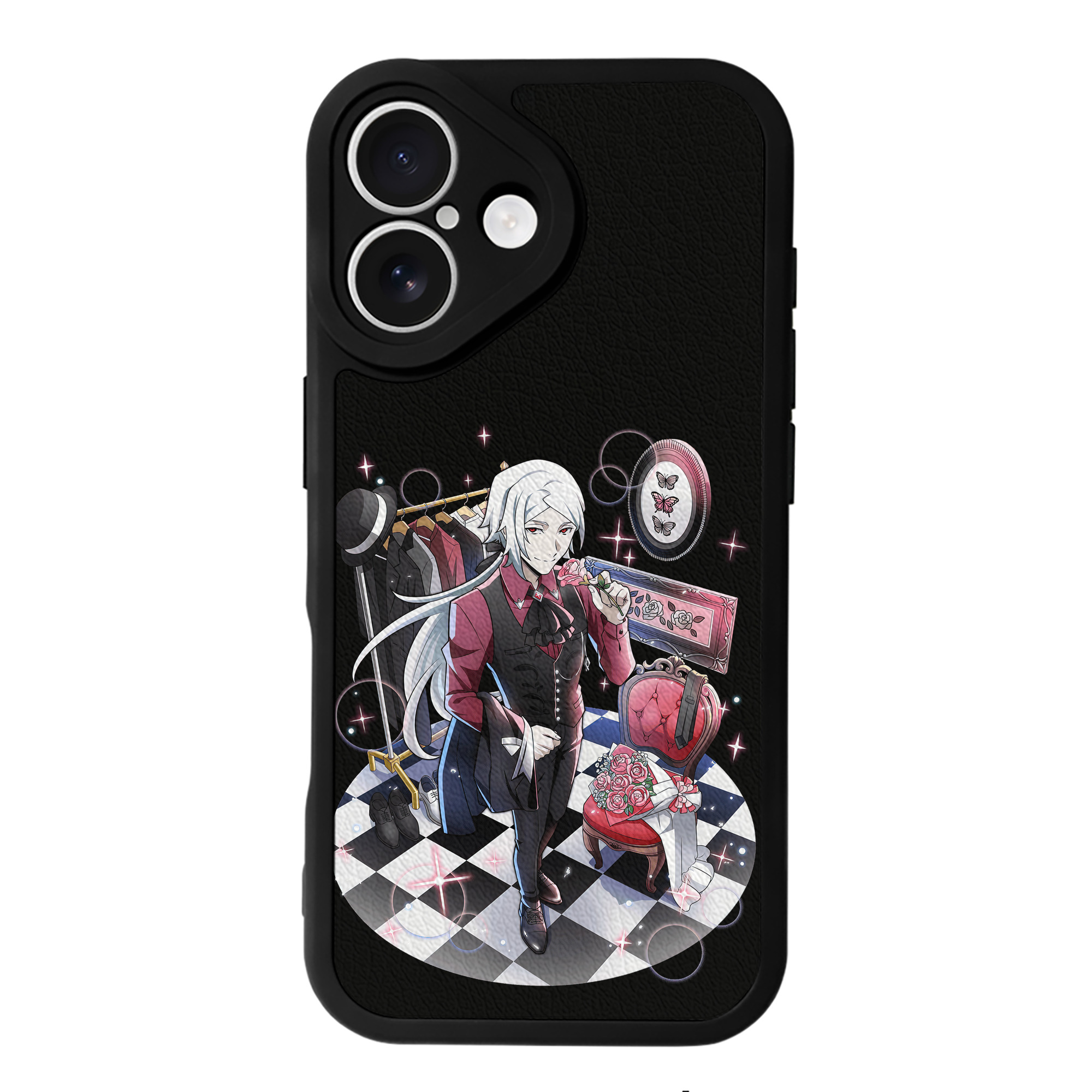 （画像用） 文豪ストレイドッグス Bungo Stray Dogs 【iPhone 16シリーズ対応】シリコンスマホケース（レザー調） 材質：シリコン